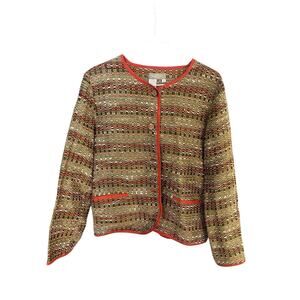 THE TERRITORY AHEAD Women's M silk blend Button up quilted Jacket